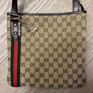 Gucci classic authentic messenger bag with adjustable strap.